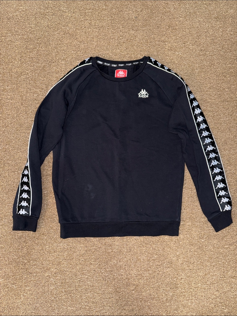 KAPPA Crewneck - Large- Black/ White